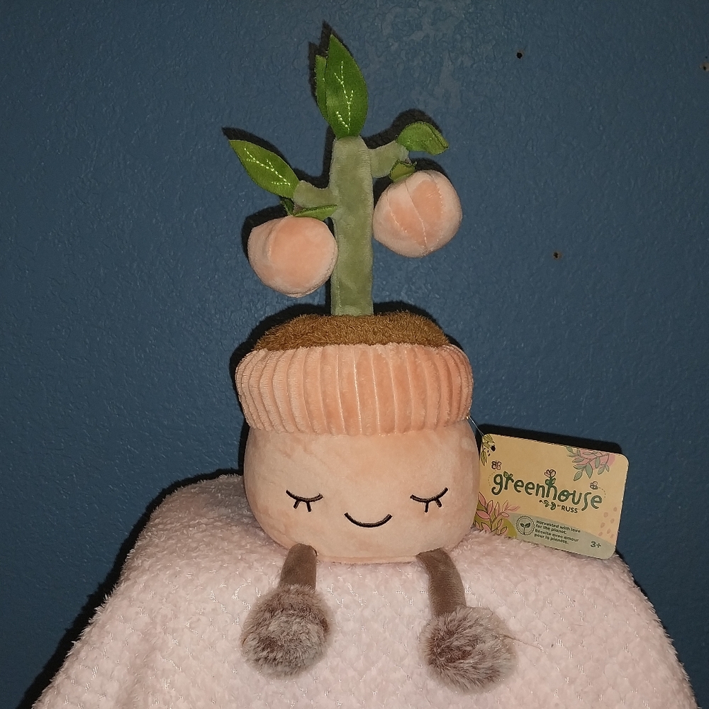 Greenhouse plush plant peaches by Russ